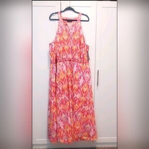 NWT Lane Bryant Pink and Orange Maxi Dress